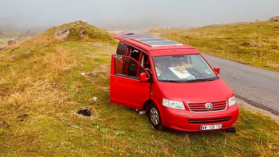 Panneau solaire sur Van VW