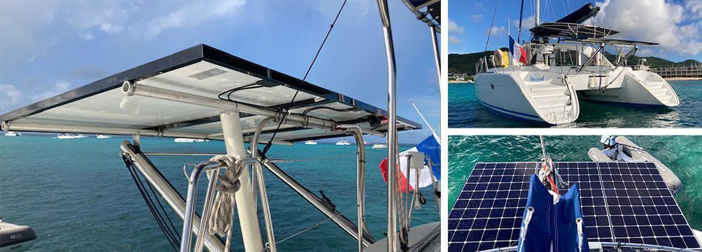 Installation solaire sur bateau