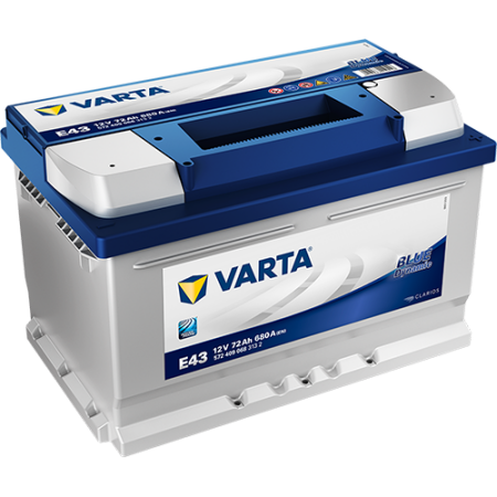 BATTERIE VARTA BLUE DYNAMIC E43 12V 72AH 680A 572 409 068 LB3D