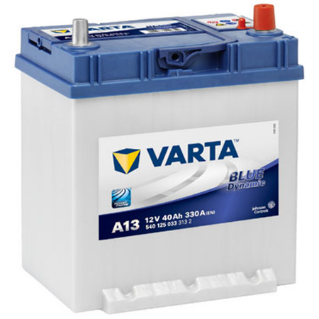 BATTERIE VARTA BLUE DYNAMIC A13 12V 40AH 330A 540 125 033 B19DJ Batterie VARTA 12V 40ah 330A 187x140x227mm