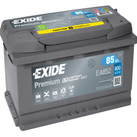 BATTERIE EXIDE PREMIUM LB4 12V 85AH 800A +D EA852