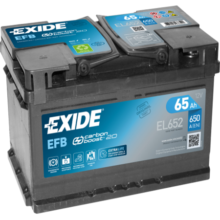 BATTERIE EXIDE EFB LB3 12V 65AH 650A 278X175X175 +D EL652