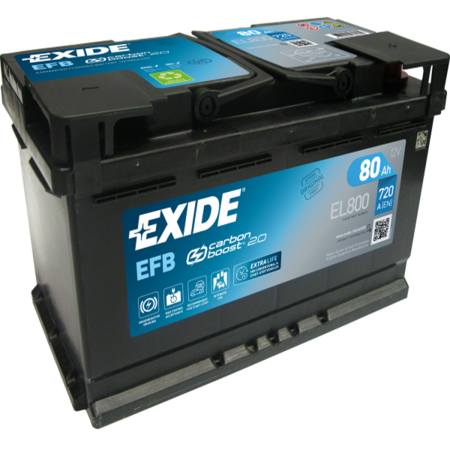 BATTERIE EXIDE EFB L4 12V 79AH 720A 315X175X190 +D EL800