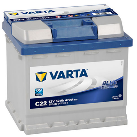 Batterie de démarrage Varta Blue Dynamic L1 C22 12V 52Ah / 470A