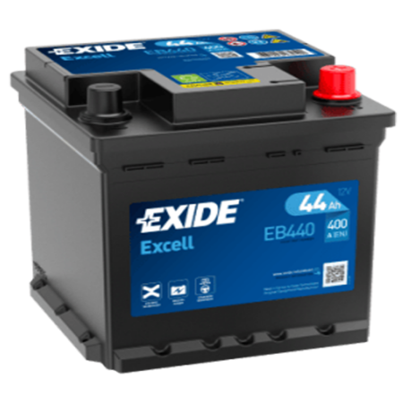 Batterie Exide Excell L0 12V 44Ah 400A 175x175x190 +D EB440