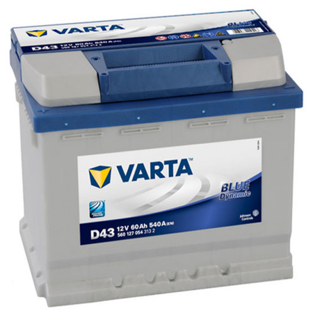 BATTERIE VARTA BLUE DYNAMIC D43 12V 60AH 540A 560 127 054 L2G