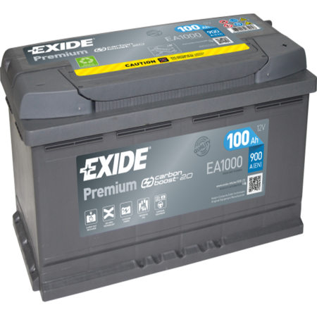 BATTERIE EXIDE PREMIUM L5 12V 100AH 900A +D EA1000