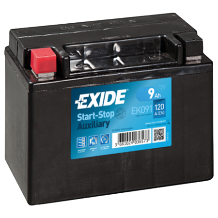 BATTERIE EXIDE AUXILIARY C54 12V 9AH 120A 150X90X105 +G EK091