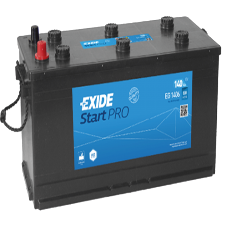 Batterie Exide CV Range D08 12V 140Ah 800A 510x175x225 +D EG1406