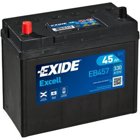 BATTERIE EXIDE EXCELL B24L 12V 45AH 330A +G EB457