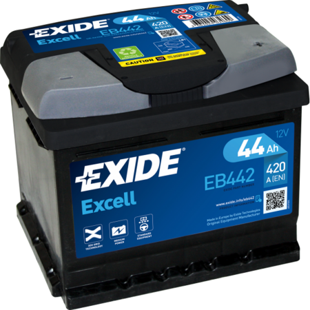 Batterie Exide Excell LB1 12V 44Ah 420A 207x175x175 +D EB442