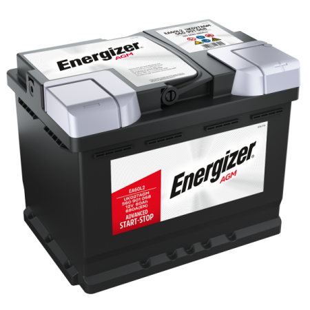 Batterie de Voiture ENERGIZER EA60L2 - 12V 60Ah/680A AGM