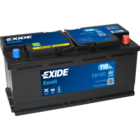 BATTERIE EXIDE EXCELL L6 12V 110AH 800A 392X175X190 +D EB1100