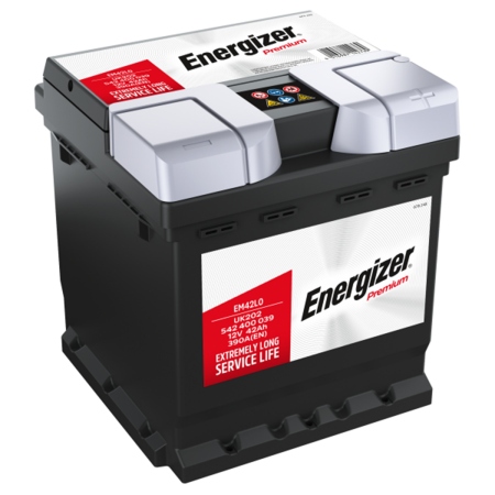 BATTERIE EM42L0 12V 42AH 390A EN + A DROITE ENERGIZER PREMIUM