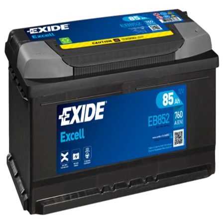 Batterie Exide Excell LB5 12V 85Ah 760A 353x175x175 +D EB852