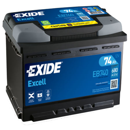 Batterie Exide Excell L3 12V 74Ah 680A 278x175x190 +D EB740