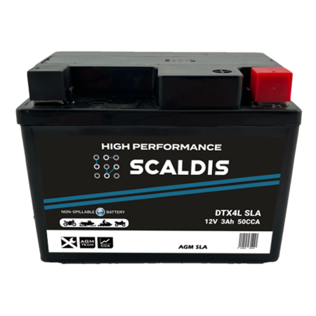 Batterie moto SCALDIS HP YTX4L-BS SLA 12V 4AH 50A