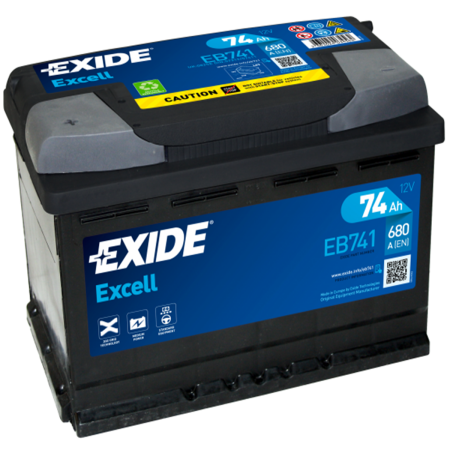 Batterie Exide Excell L3 12V 74Ah 680A 278x175x190 +G EB741